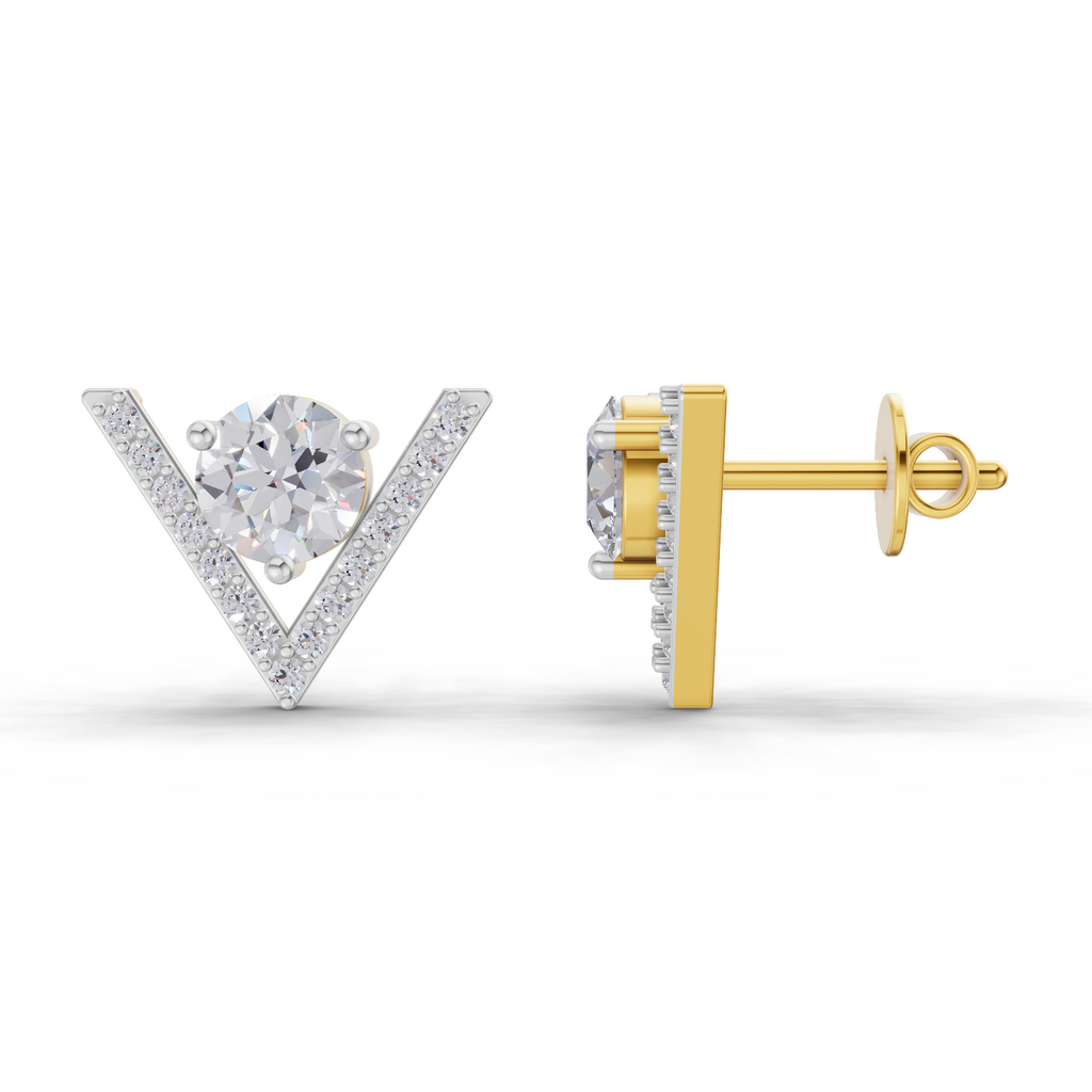 1.3 Carat V Brilliance Earrings 14K