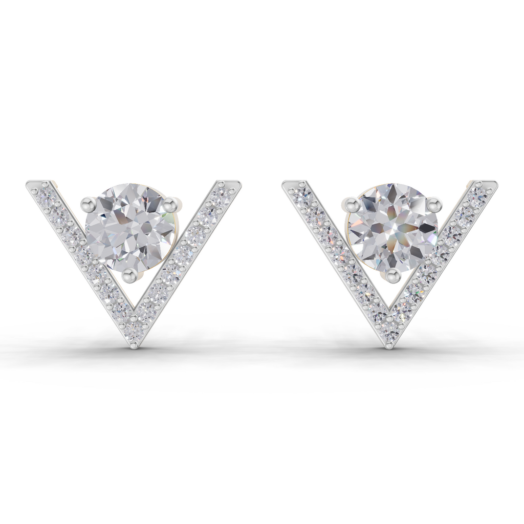 1.3 Carat V Brilliance Earrings 14K