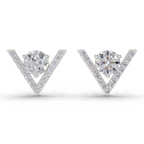 1.3 Carat V Brilliance Earrings 14K