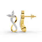 0.72 Carat Infinity Diamond Earrings 14K