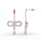 1.07 Carat Infinity Diamond Earrings 14K - Rose Gold