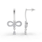1.07 Carat Infinity Diamond Earrings 14K - White Gold
