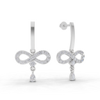 1.07 Carat Infinity Diamond Earrings 14K - White Gold