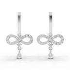 1.07 Carat Infinity Diamond Earrings 14K - White Gold