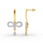 1.07 Carat Infinity Diamond Earrings 14K