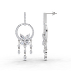 3.57 Carat Diamond Earrings 14K - White Gold