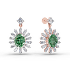 0.91 Carat Eye-Shaped Stud Earrings 14K - Rose Gold