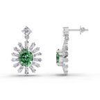 0.91 Carat Eye-Shaped Stud Earrings 14K - White Gold