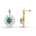 0.91 Carat Eye-Shaped Stud Earrings 14K