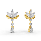1.45 Carat Lotus Diamond Earrings 14K