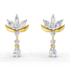 1.45 Carat Lotus Diamond Earrings 14K