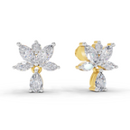 1.49 Carat Lotus Diamond Earrings 14K