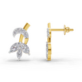 1.21 Carat Lotus Diamond Earrings 14K