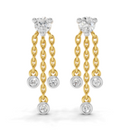 0.53 Carat Chain Tassel Drop Earrings 14K