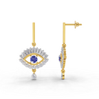 1.26 Carat Stud Earrings Cluster Dangle Earrings 14K