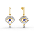 1.26 Carat Stud Earrings Cluster Dangle Earrings 14K