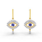 1.26 Carat Stud Earrings Cluster Dangle Earrings 14K