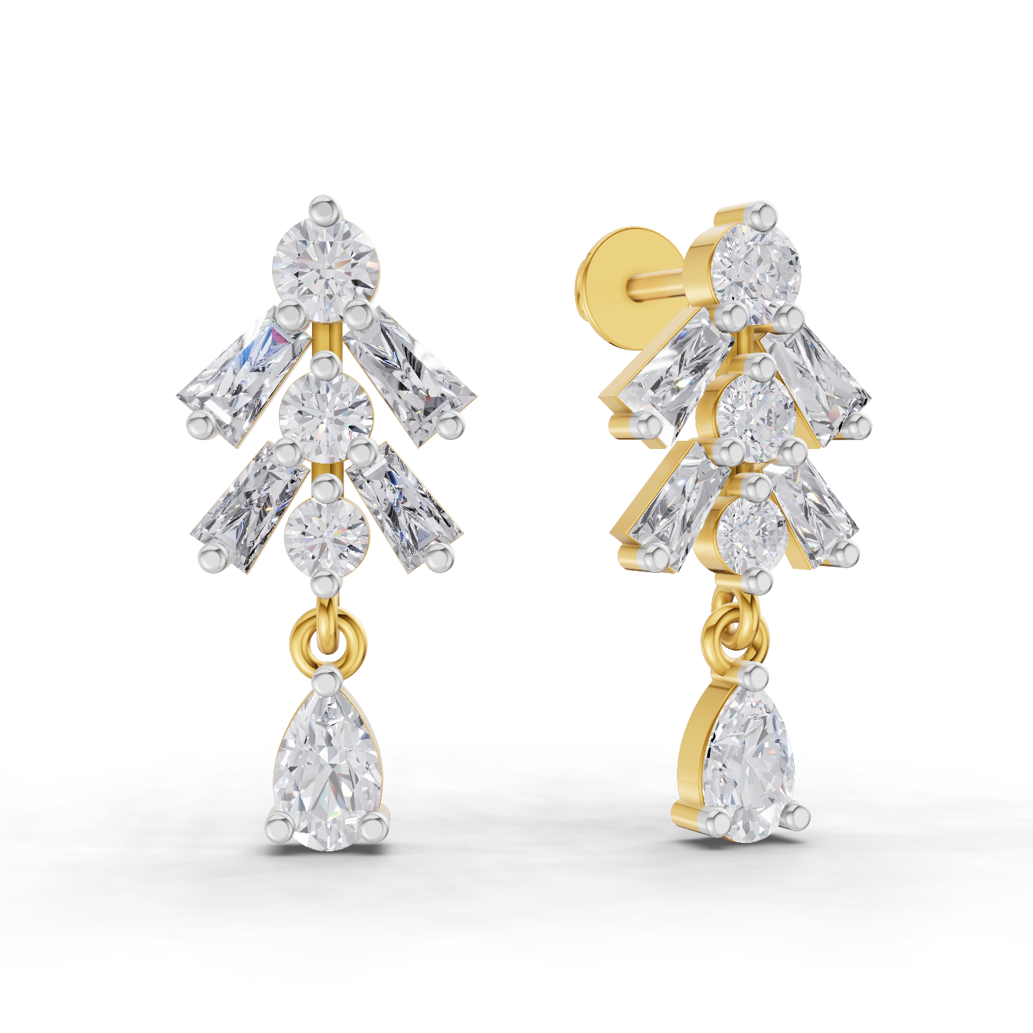 1.98 Carat Diamond Earrings 14K