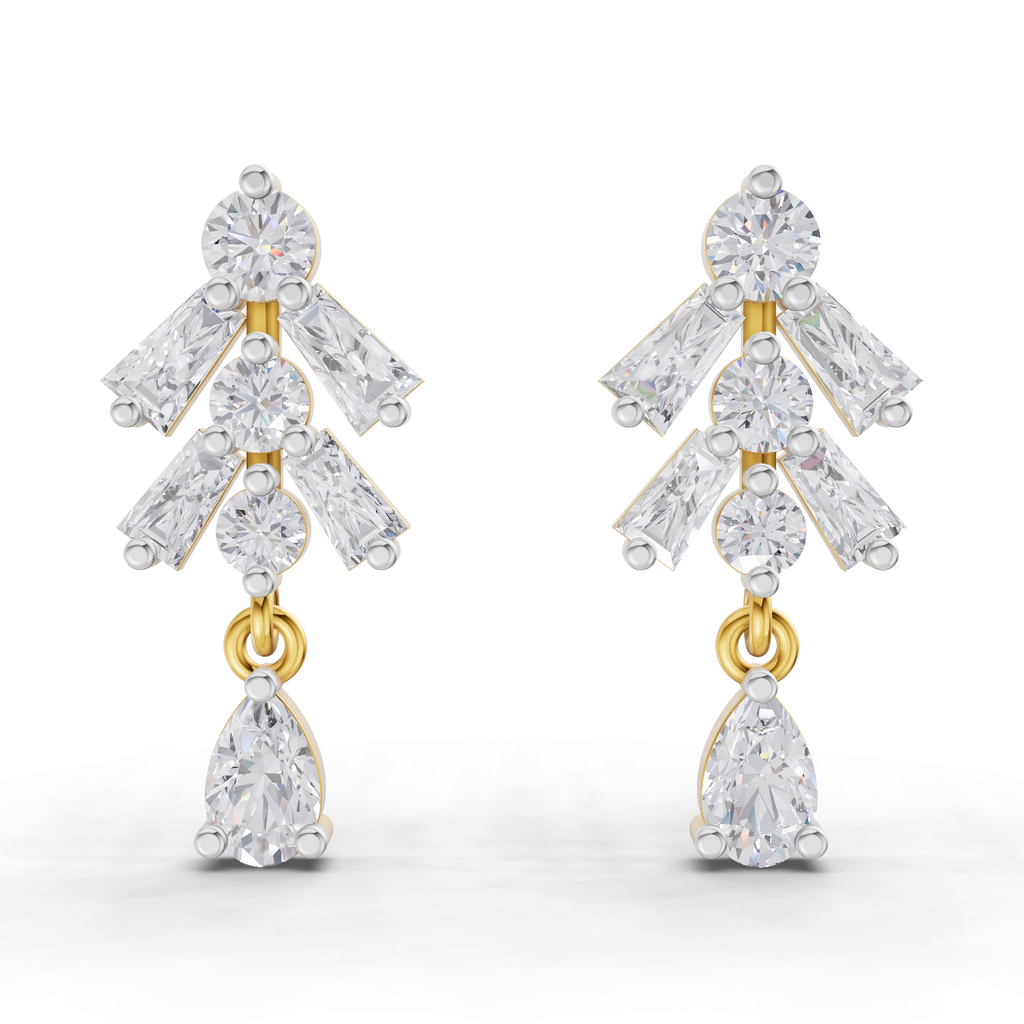1.98 Carat Diamond Earrings 14K