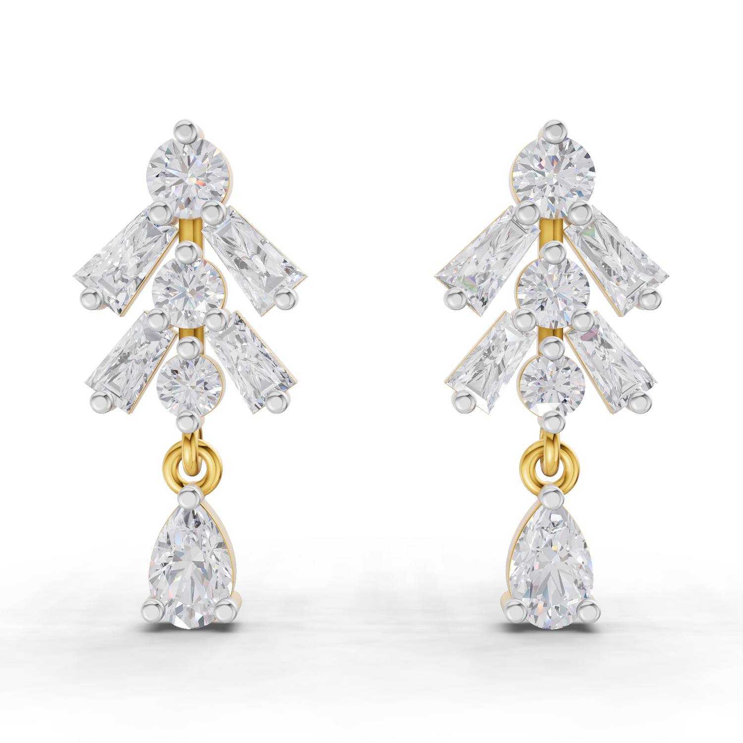 1.98 Carat Diamond Earrings 14K