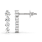 0.31 Carat Celeste Diamond drop Earrings 14K - White Gold
