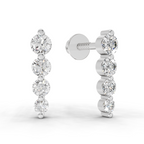 0.31 Carat Celeste Diamond drop Earrings 14K - White Gold