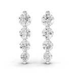0.31 Carat Celeste Diamond drop Earrings 14K - White Gold