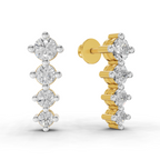 1.42 Carat Four-Stone Vertical Diamond Drop Earring 14K