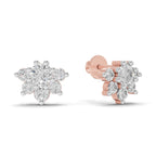 1.38 Carat Celeste Bloom Studs Earrings 14K - Rose Gold