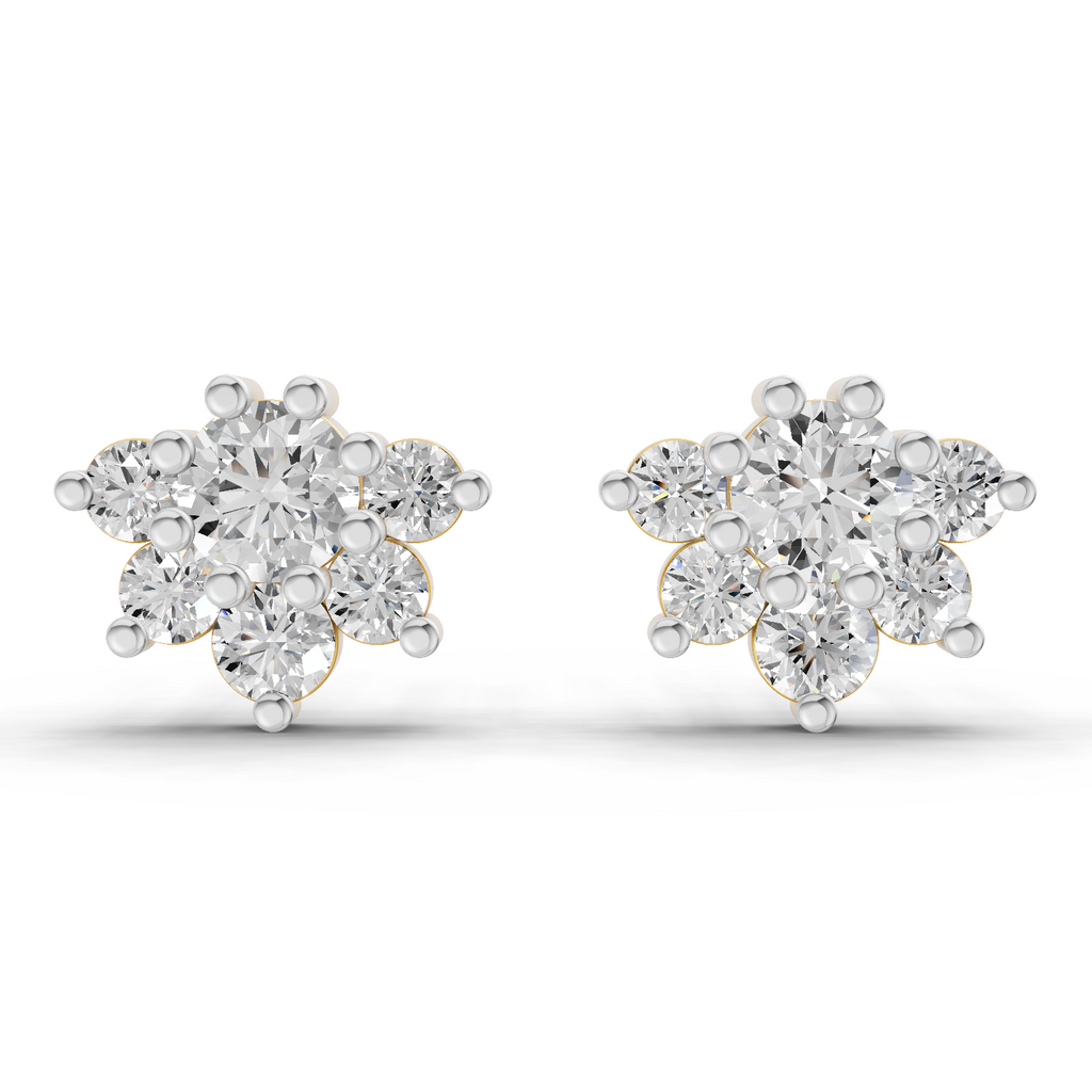 1.38 Carat Celeste Bloom Studs Earrings 14K