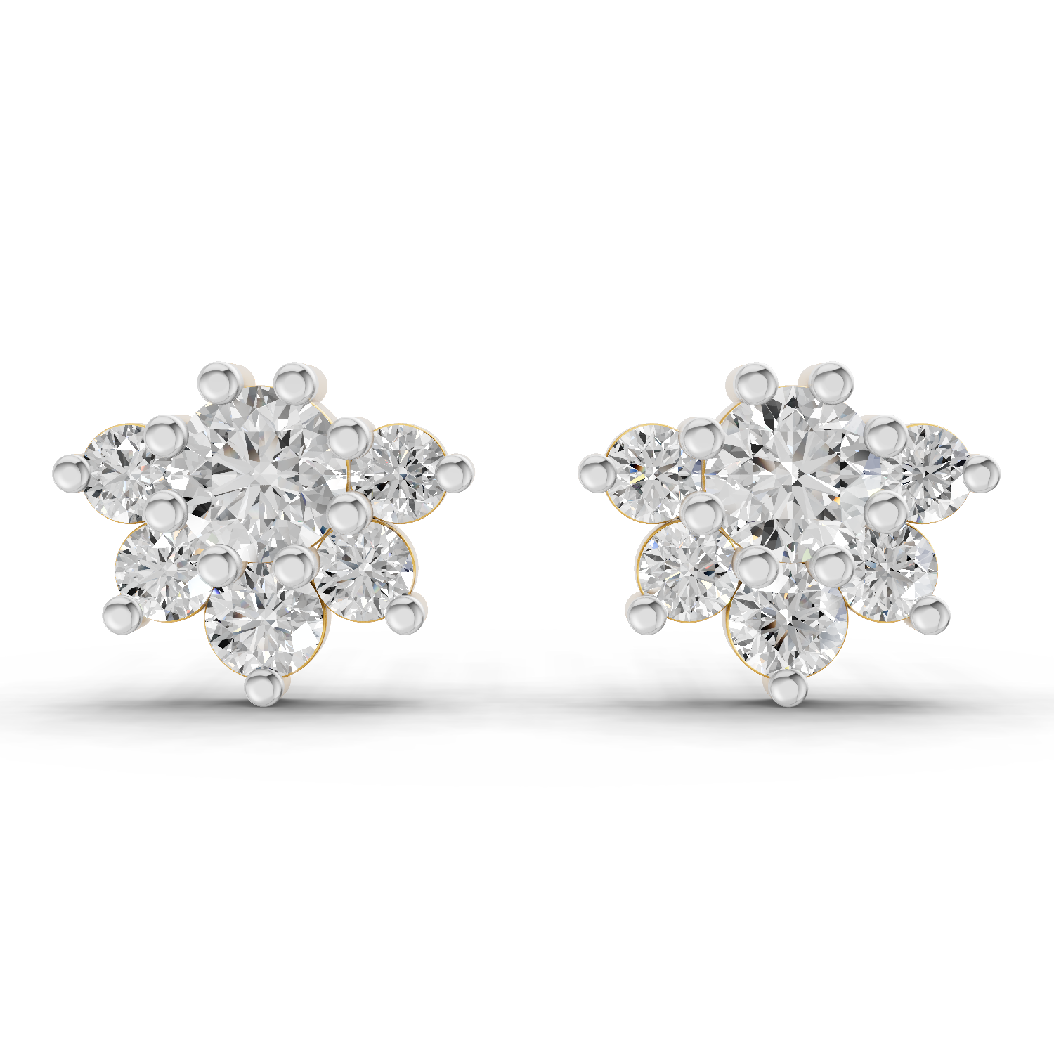 1.38 Carat Celeste Bloom Studs Earrings 14K