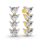 3.88 Carat 14K Gold Moonlit Curve Earrings