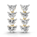 3.88 Carat 14K Gold Moonlit Curve Earrings