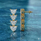 3.88 Carat 14K Gold Moonlit Curve Earrings