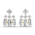 2.25 Carat 14K Gold Triple Baguette Drop