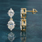 3.2 Carat 14K Gold Graceful Marquise Duet Earring