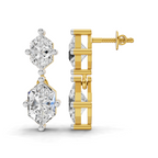 3.2 Carat 14K Gold Graceful Marquise Duet Earring