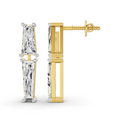1.79 Carat 14K Gold Twin Baguette Cascade