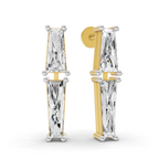 1.79 Carat 14K Gold Twin Baguette Cascade