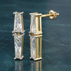 1.79 Carat 14K Gold Twin Baguette Cascade