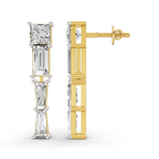 2.17 Carat 14K Gold Three-Stone Drop