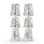 6.73 Carat 14K Gold Trilliant Cascade Drop Earrings