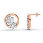 1.82 Carat Cluster Diamond Earrings 14K - Rose Gold