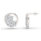 1.82 Carat Cluster Diamond Earrings 14K - White Gold