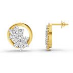 1.82 Carat Cluster Diamond Earrings 14K