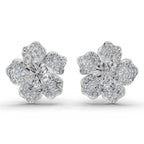 1.96 Carat Wildflower Diamond Earrings 14K - Rose Gold