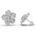1.96 Carat Wildflower Diamond Earrings 14K - White Gold