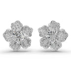 1.96 Carat Wildflower Diamond Earrings 14K - White Gold