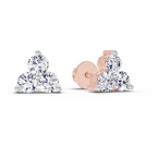1.05 Carat Trio Stud Earrings 14K - Rose Gold