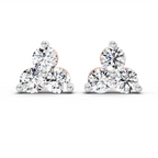 1.05 Carat Trio Stud Earrings 14K - Rose Gold